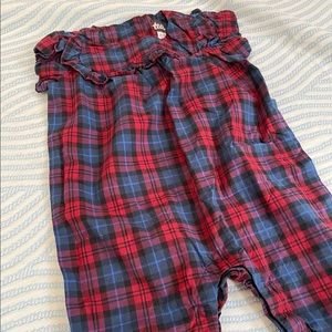 Tea Collection Plaid Ruffle Romper